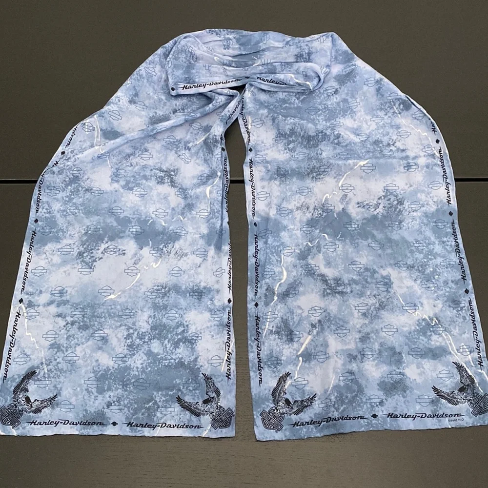 Harley-Davidson Vintage Blue Silk Scarf